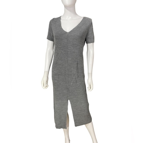 ASOS Grey Short Sleeve Sweater Dress - Picture 6 of 10